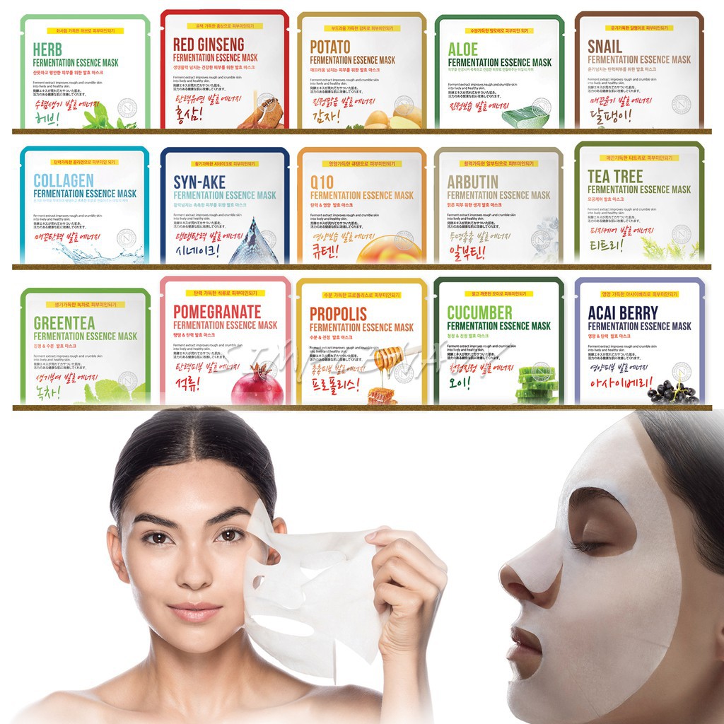 Mặt nạ chiết xuất lô hội - ESSENCE MASK ALOE - NOBLESSE