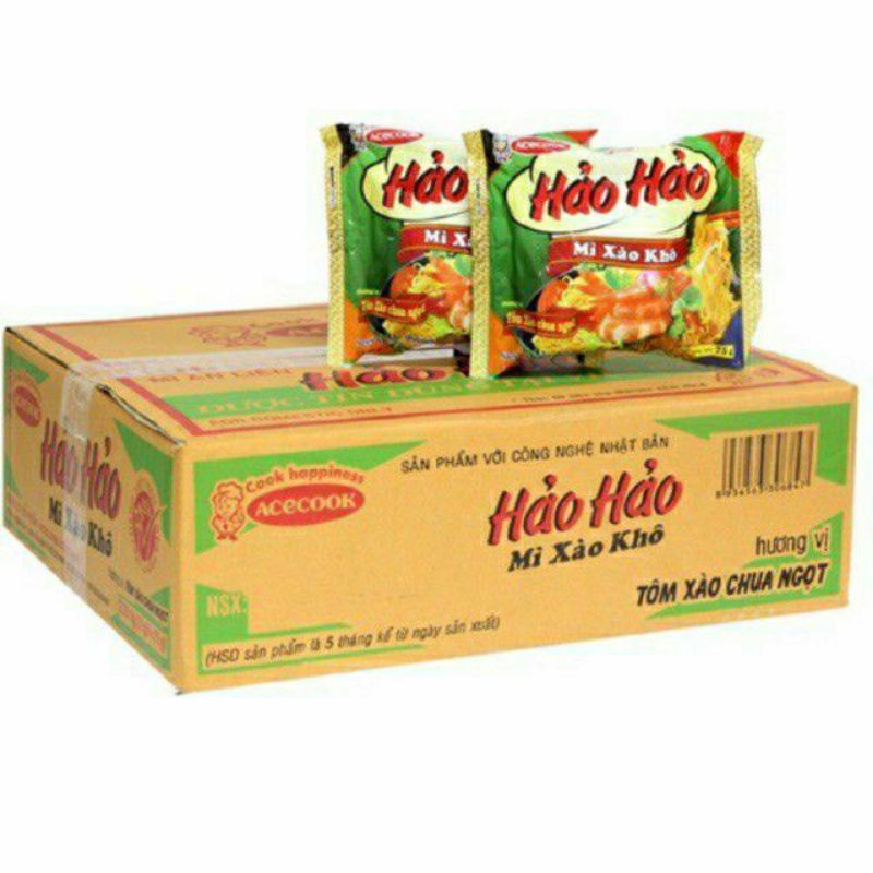 Thùng 30 gói mì tôm hảo hảo tôm chua cay / mì xào