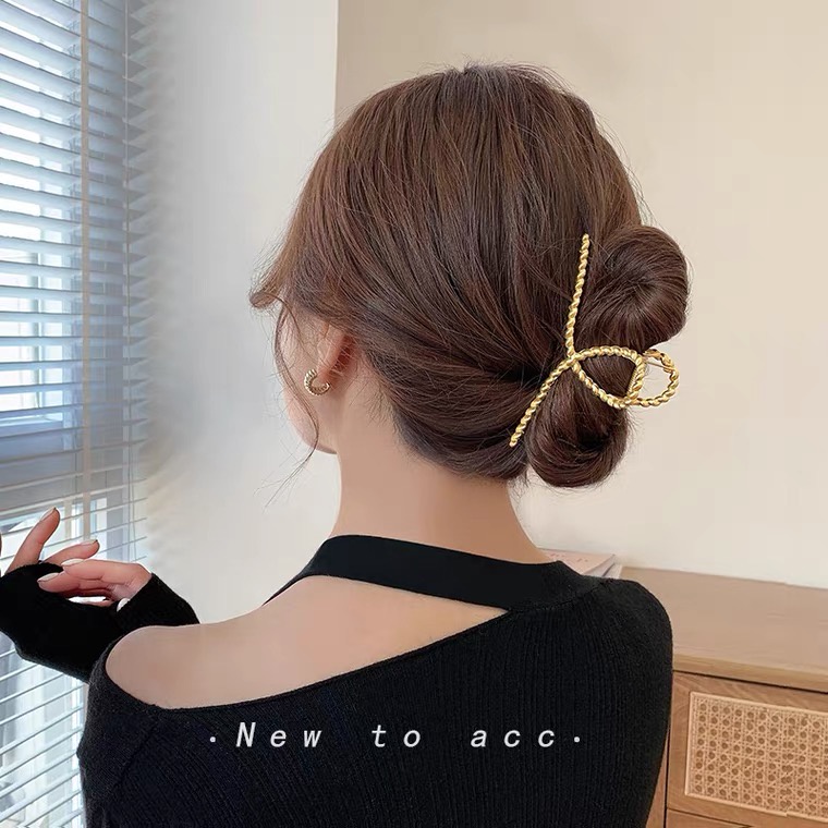 Kẹp Tóc Kim Loại Thiết Kế Mới Cỡ Lớn 2022 Phong Cách Hàn Quốc Cho Nữ