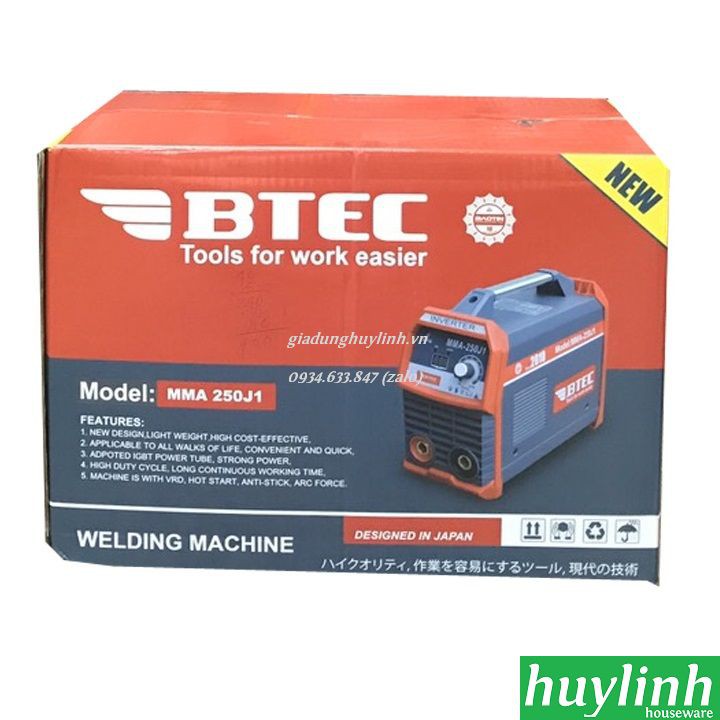 Freeship Máy hàn que điện tử Btec MMA 250J1 - kéo liên tục 3.2