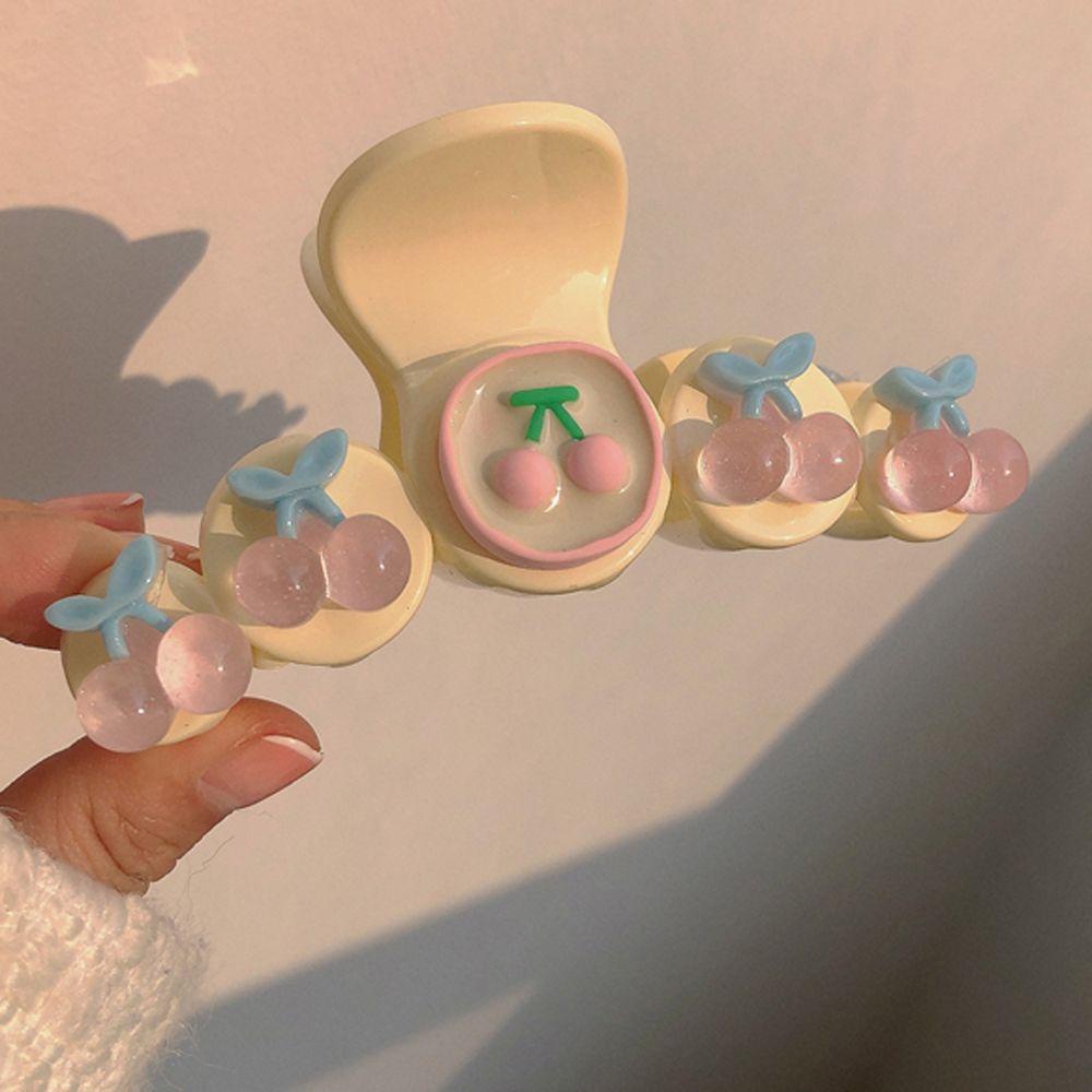 Kẹp Tóc Hình Con Cua Cỡ Lớn Màu Hồng Cổ Điển Ngọt Ngào VANES1 Cho Nữ