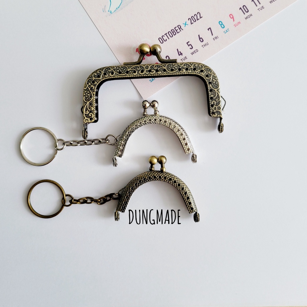 Khóa sập khóa làm túi khóa móc túi handmade có móc chìa khóa