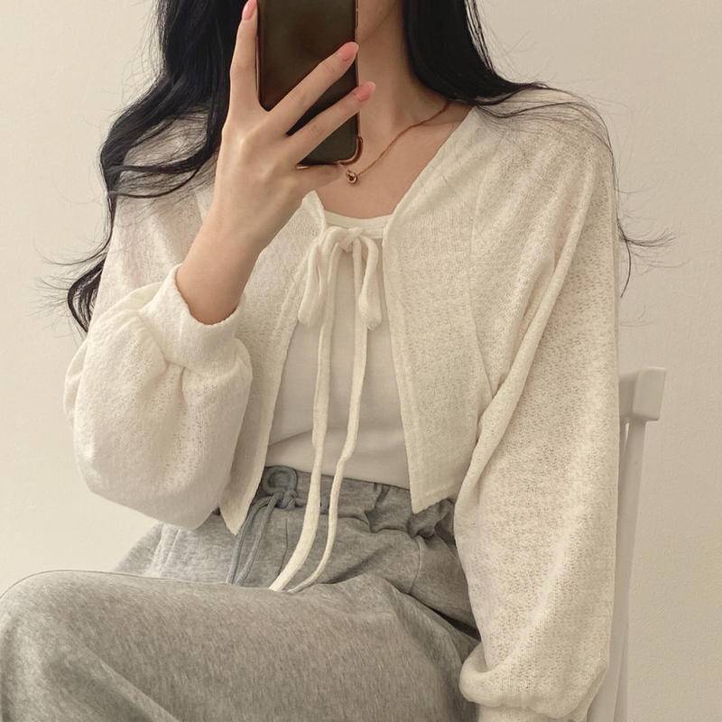 Áo Khoác Cardigan Chống Nắng Dáng Rộng Phong Cách Hàn Quốc Cho Nữ