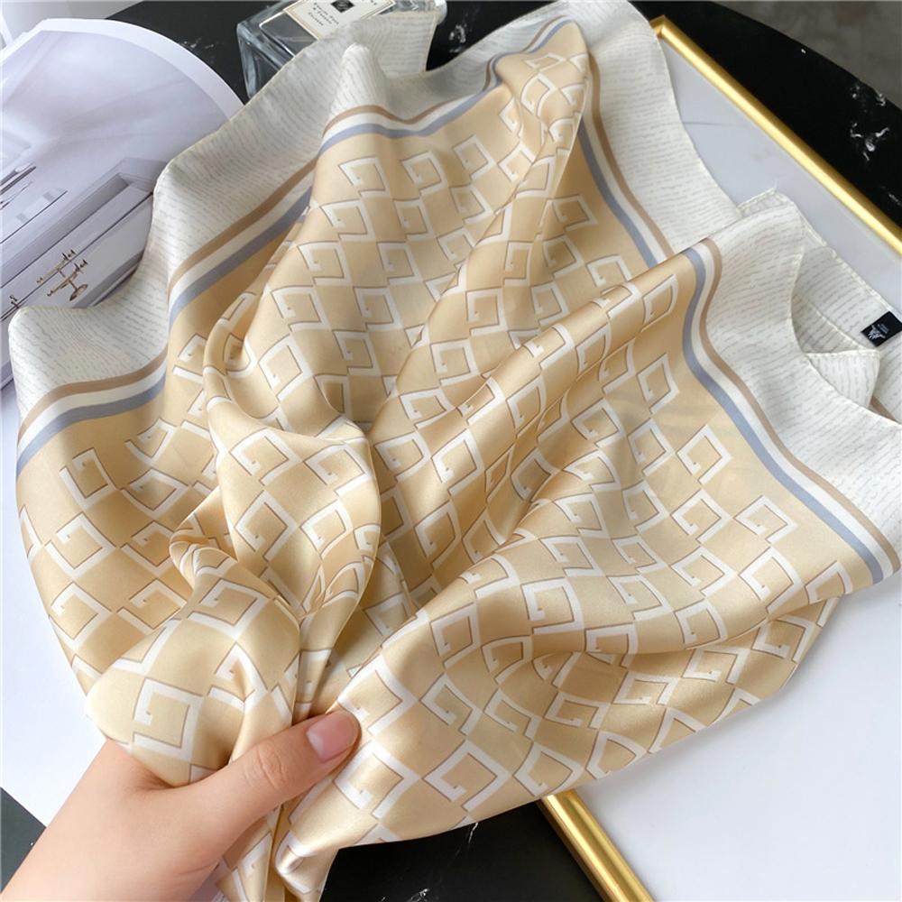 Staiai Khăn Quàng Cổ Vuông 70 * 70cm Chất Liệu Lụa satin Cho Nữ