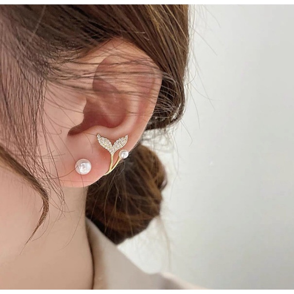 📛 RẺ VÔ ĐỊCH 📛Khuyên bông tai mạ kim loại hoa ngọc uốn hot trend phong cách hàn quốc