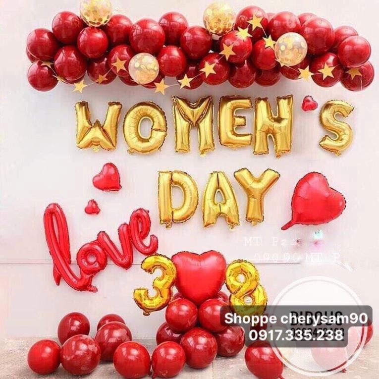 Set bóng Mừng Ngày 8/3 Happy Womens Day