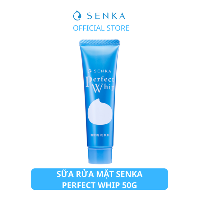 [HB Gift] Sữa rửa mặt tạo bọt chiết xuất tơ tằm trắng Senka Perfect Whip 50g