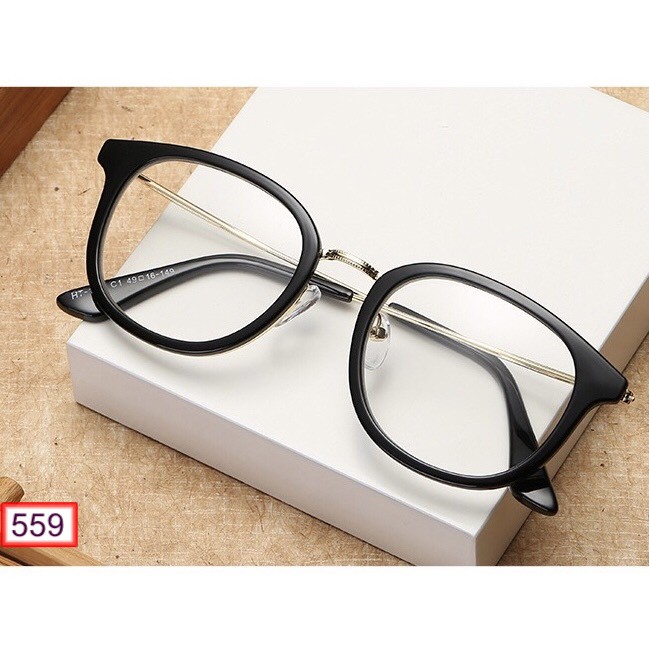MẮT KÍNH GỌNG CẬN FORM TRÒN OVAL KIM LOẠI 559 DỄ THƯƠNG | BigBuy360 - bigbuy360.vn