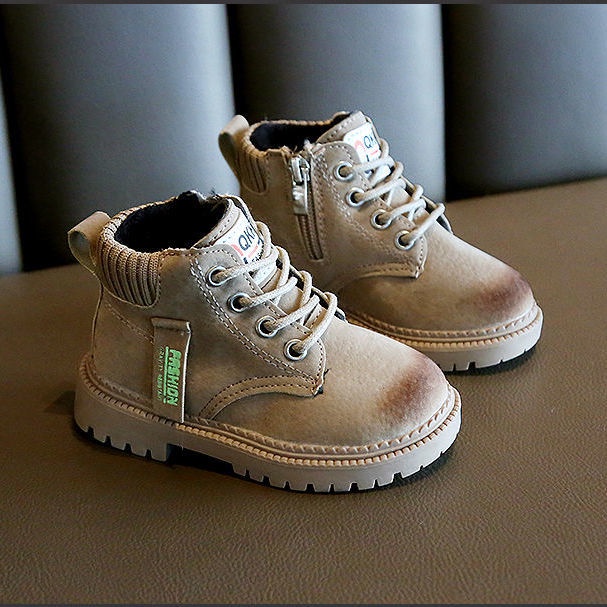 Giày bốt da cổ cao thời trang cho bé