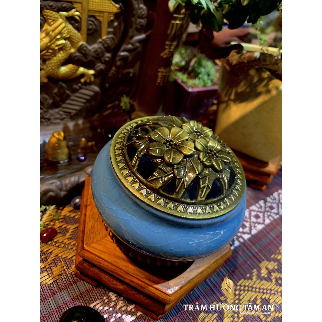 Lư xông trầm hương 🎁TẶNG MIẾNG LÓT + ĐẾ TRỤ🎁 Lư Hương gốm sứ nhiều họa tiết | BigBuy360 - bigbuy360.vn