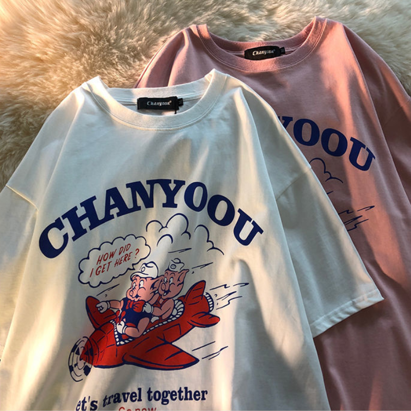 NRVP Áo thun tay ngắn cổ tròn thời trang 2021 cho nữ