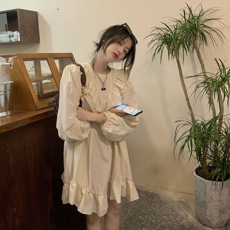 Đầm xoè tiểu thư tay dài siêu xinh