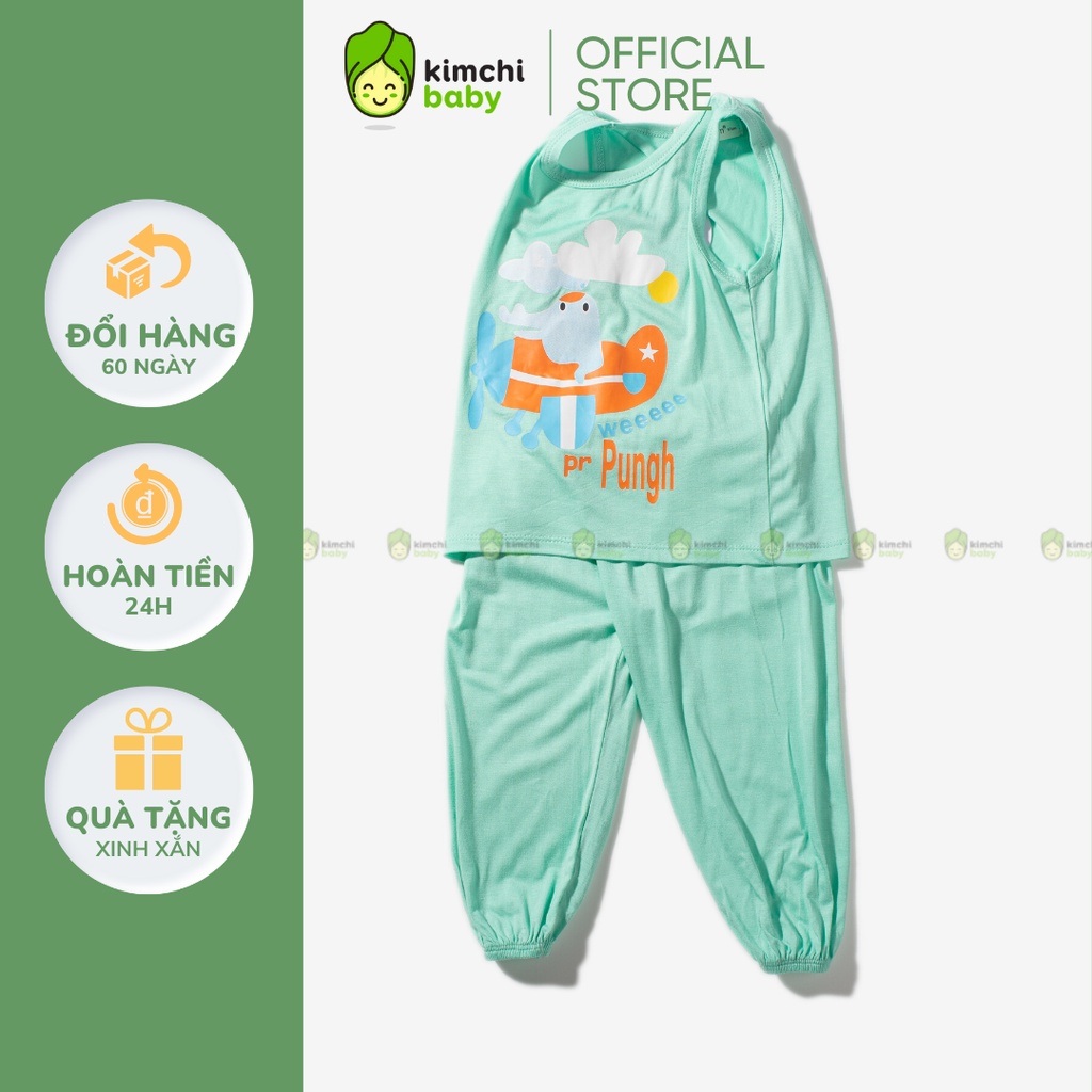 Bộ Cộc Tay Cho Bé Trai, Bé Gái MinkyMom Vải Thun Lạnh Hoạ Tiết Hoạt Hình Dễ Thương, Bộ Quần Áo Trẻ Em Mặc Nhà MKM2239