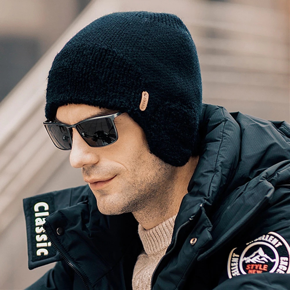 Mũ beanie Che Tai Giữ Ấm Mùa Đông Thiết Kế Mới Cho Nam Và Nữ