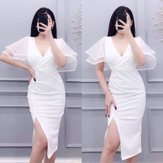 Đầm ôm phối ren dự tiệc