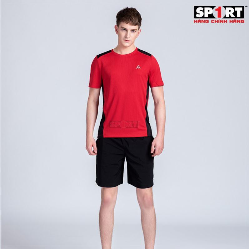 HOT Hot (Bil fom) Áo T-shirt phối lưới Đỏ đậm Nam AM TS04 ak34 : ' 2021 L : . ^ '