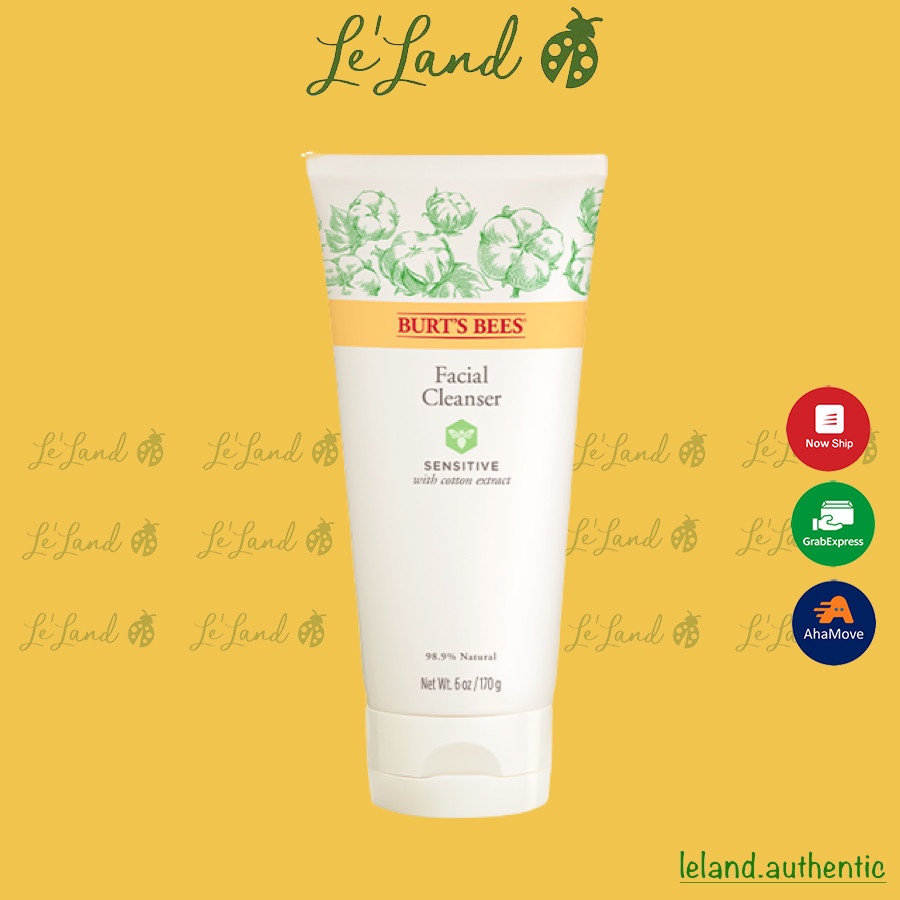Bill US - Sữa rửa mặt da nhạy cảm Burt’s Bees Sensitive Facial Cleanser With Cotton Extract
