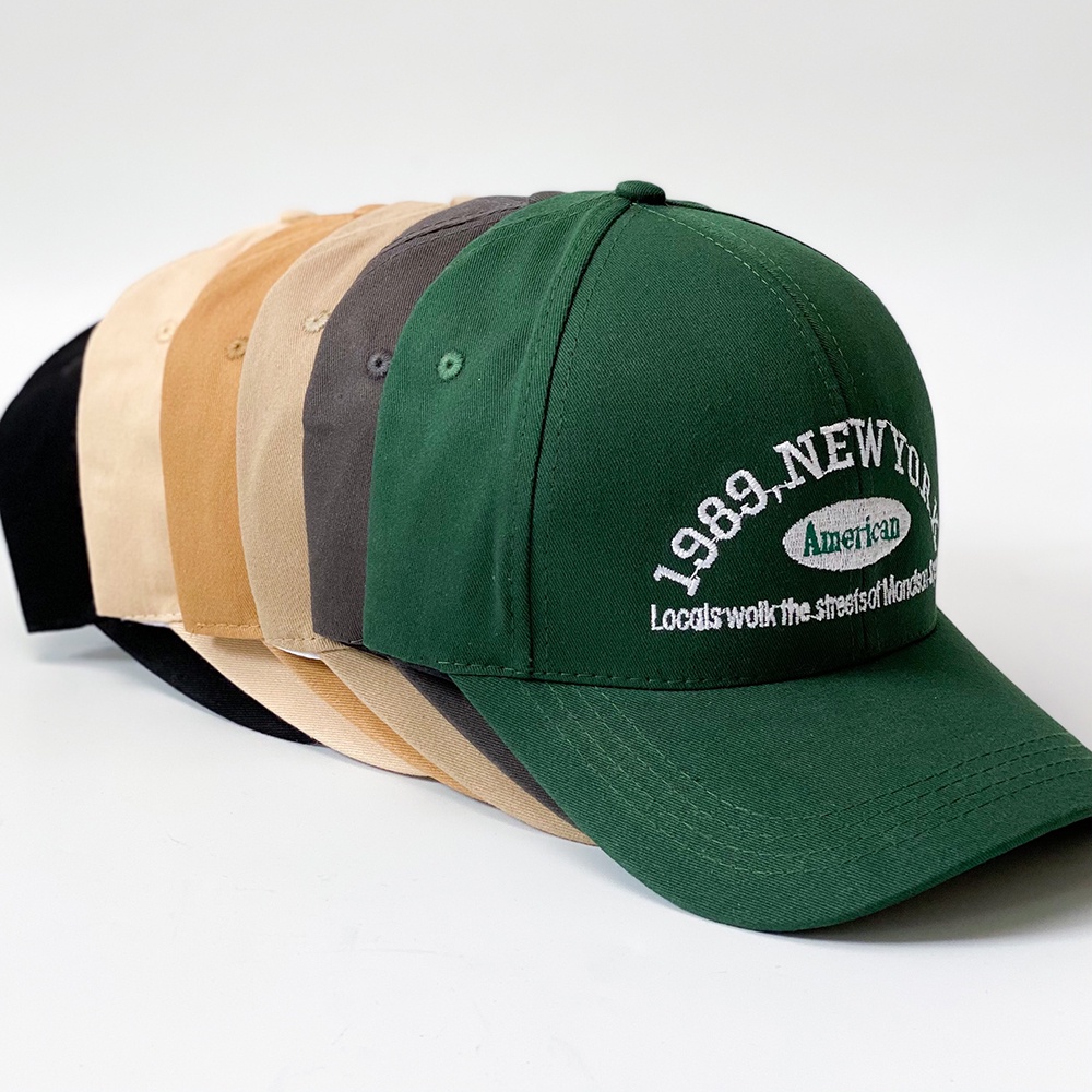 Mũ lưỡi trai thời trang nam nữ thêu chữ 1989 NEWYORK phong cách nón kết đẹp AH1670