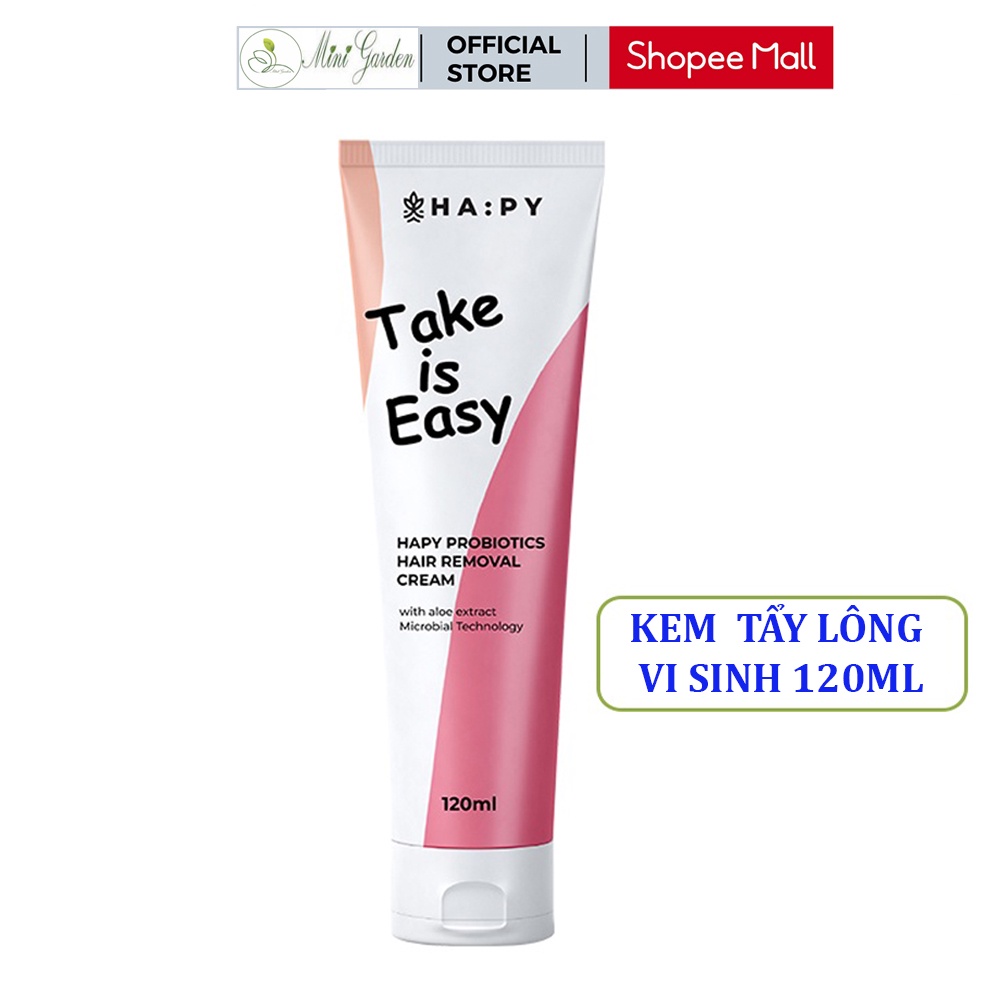 Kem tẩy lông vi sinh Minigarden Hapy Probiotics Hair Removal Cream 120ml