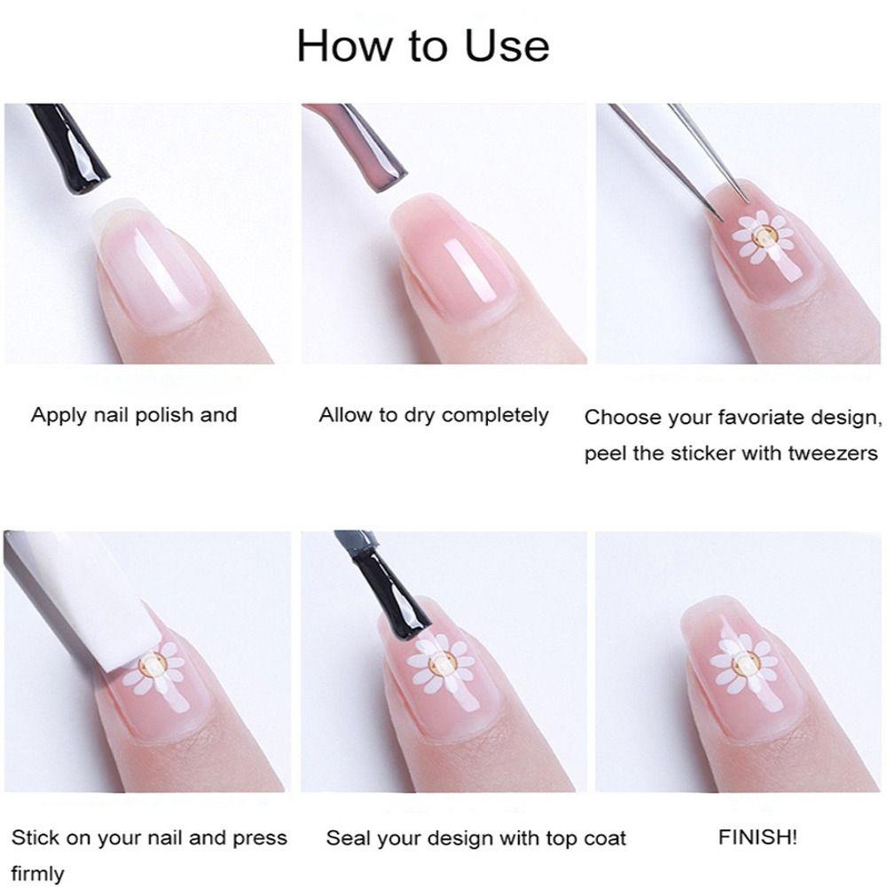 Miếng Dán Trang Trí Móng Tay Hình Cánh Bướm Hoa Hồng Thanh Lịch DIY