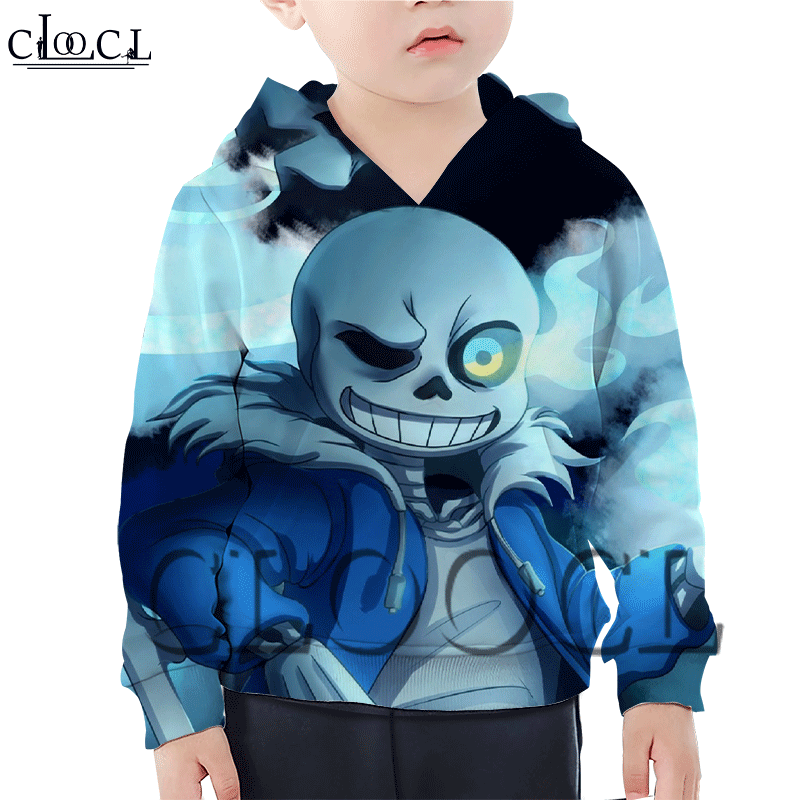 Áo Hoodie In Hoạt Hình 3D Nhân Vật Undertale Sans Dành Cho Bé Trai Và Bé Gái