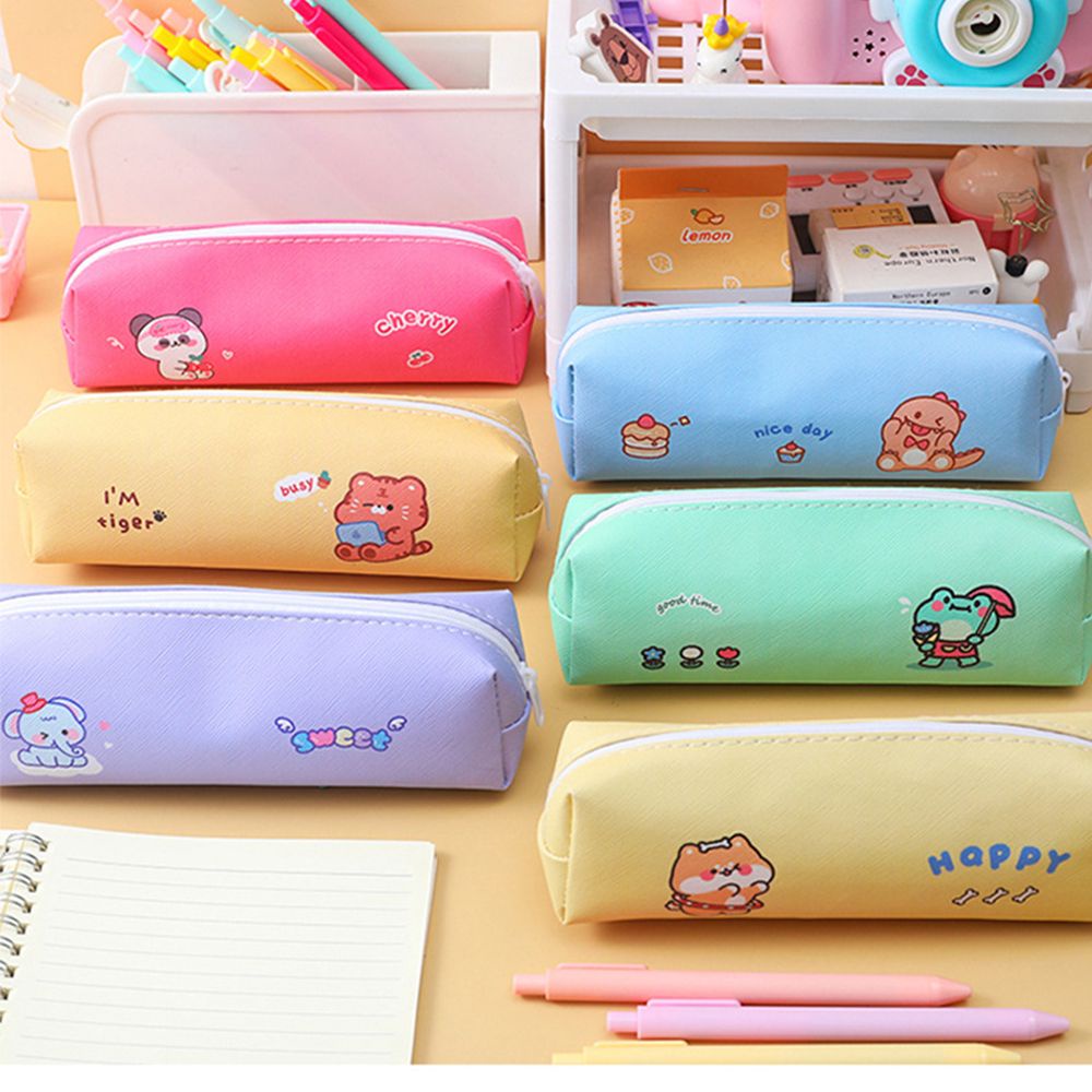 Túi Đựng Bút / Đồ Trang Điểm Đa Năng Chống Thấm Nước In Họa Tiết Hoạt Hình Động Vật Dễ Thương