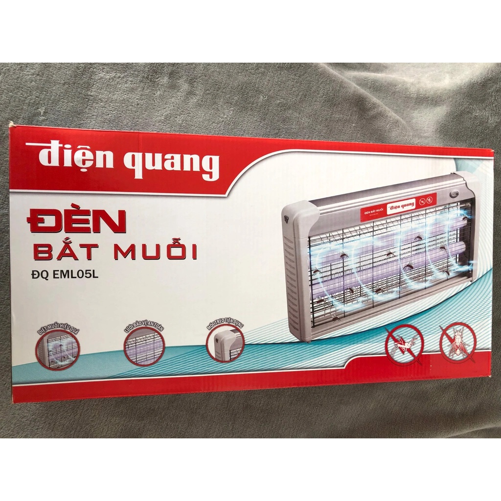 Đèn bắt muỗi Điện Quang cỡ lớn - Lưới bảo vệ an toàn - Bắt muỗi hiệu quả - hàng chính hãng bảo hành 1 năm