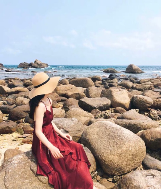 (Ảnh thật) Váy maxi 2 dây hở lưng cổ V dáng dài xẻ tà lụa satin sexy | BigBuy360 - bigbuy360.vn