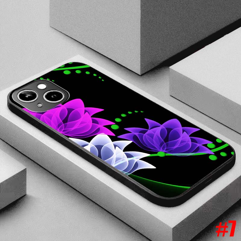 Ốp lưng TPU mềm Cho  Samsung Galaxy A10 A20 A30 A40 A50 A70 A80 Hoa tím lãng mạn Hoa văn