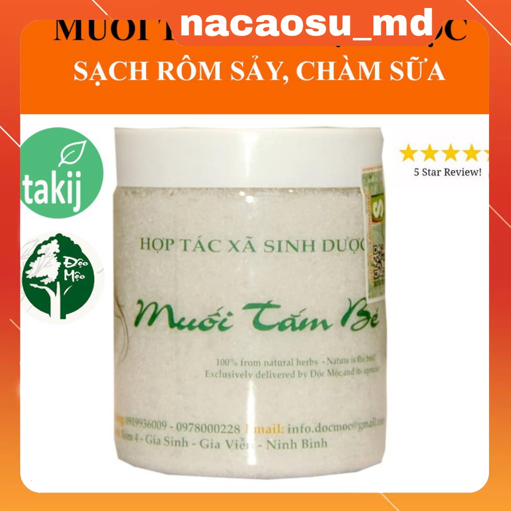 MUỐI TẮM BÉ SINH DƯỢC ĐỘC MỘC + Muối tăm bé thảo dược , Tắm sạch rôm sảy, mề đay tràm sữa