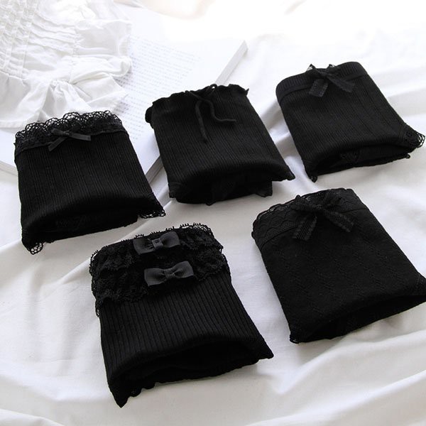 Quần Lót 5 Kiểu Nơ Màu Đen Cute Cực Đẹp 01