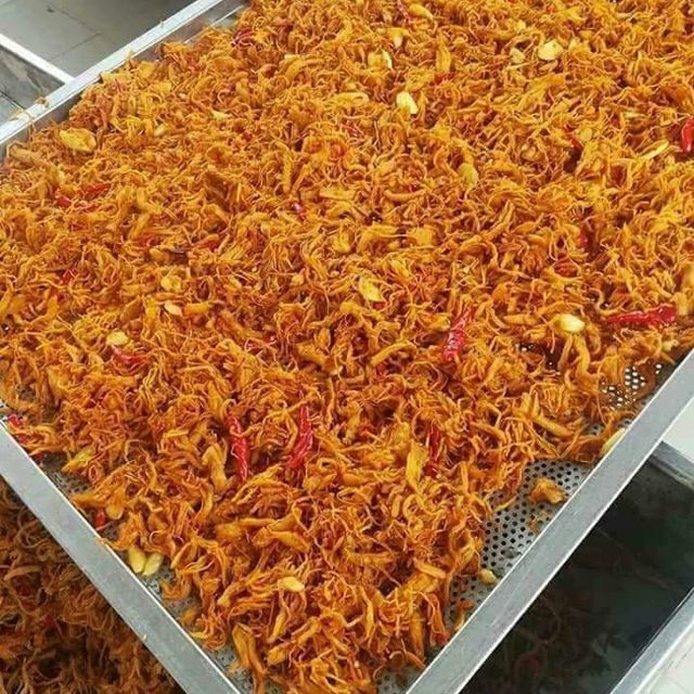 500G KHÔ GÀ XÉ CAY BƠ TỎI NGON LOẠI 1