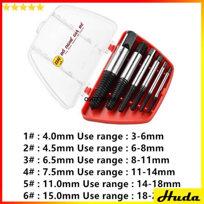 Bộ Đầu Tháo Ốc Gãy ❤️FREESHIP❤️ Tháo Vít Toét Đầu Dụng Cụ Vặn Lấy Ốc Vít Gãy 5-8 Món