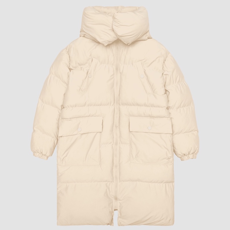 Áo khoác phao dáng dài 1991 Cotton Hooded Padded Jacket