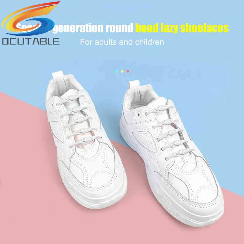 12 Dây Giày Thể Thao Bằng Silicone Co Dãn Không Cần Buộc