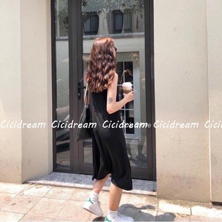 Váy xuông chất đũi lụa trơn 2 dây basic nữ- karul