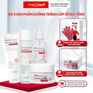 Bộ 4 Sản Phẩm Dưỡng Trắng Da Cấp Ẩm Đa Tầng Angel's Liquid Glutathione 7Day Whitening Program