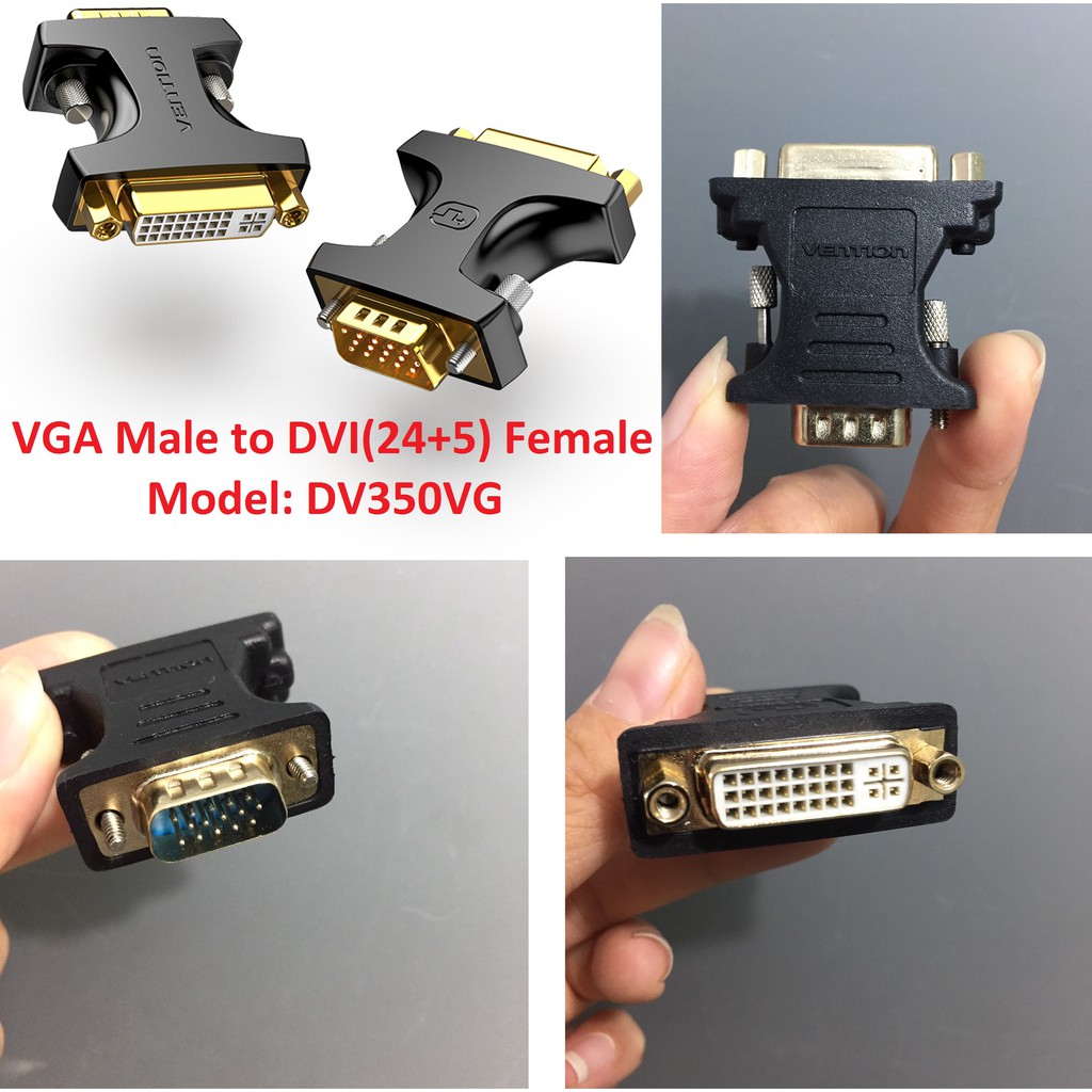 Đầu chuyển DVI(24+5) - VGA thương hiệu Vention