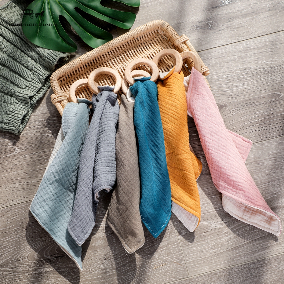 Khăn lau MAMIMAMIHOME vải cotton nguyên chất dễ treo dành cho em bé