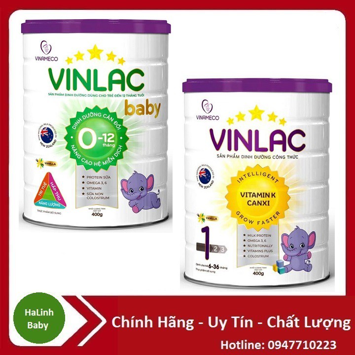 Sữa Vinlac số 0+ 1+ 400g [Date 2023]