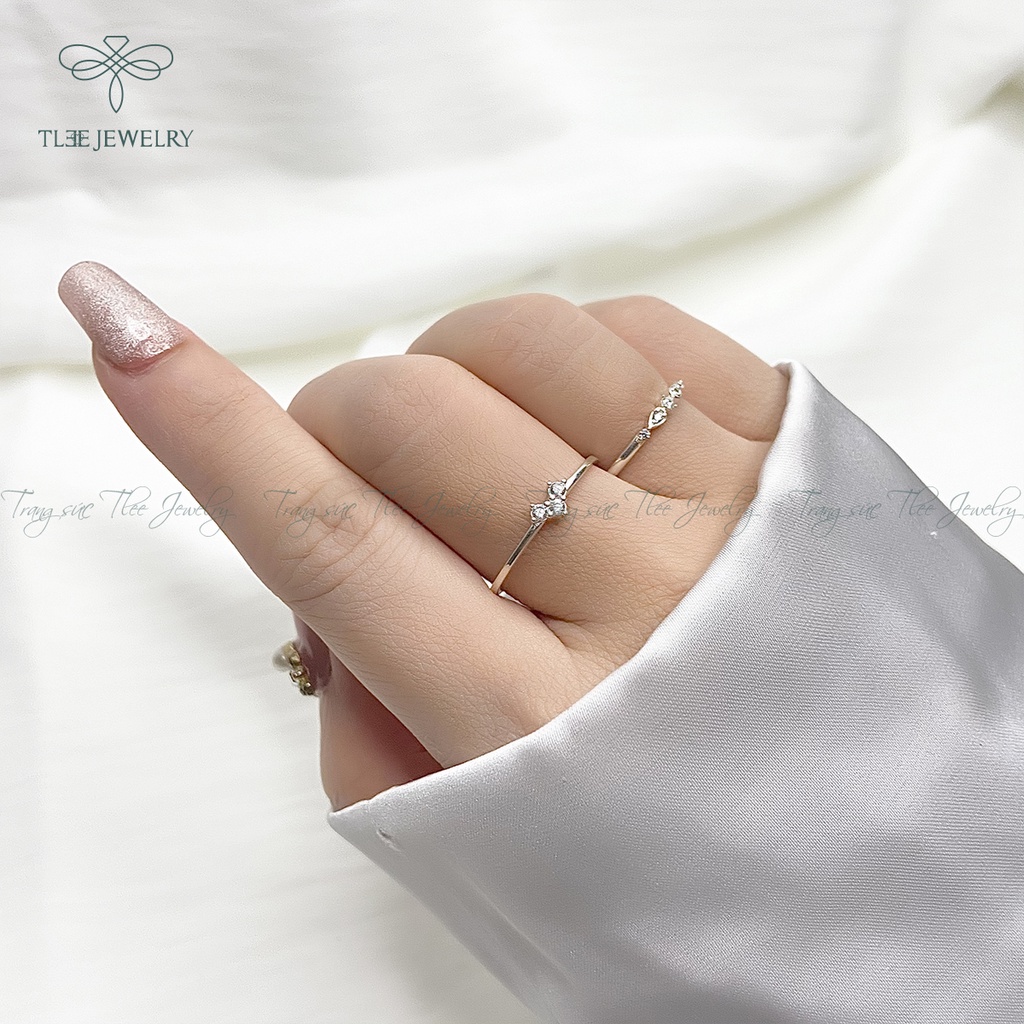 Nhẫn bạc nữ TLEE tim tiny mảnh NCJ A0126