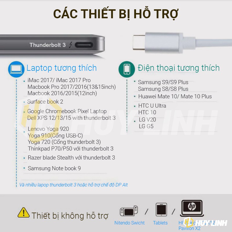 Bộ chuyển đổi tín hiệu USB Type C sang VGA FullHD 1080P - Type C to VGA