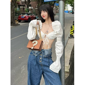 Quần Jeans Nữ Lưng Cao Dáng Rộng Thời Trang Cá Tính