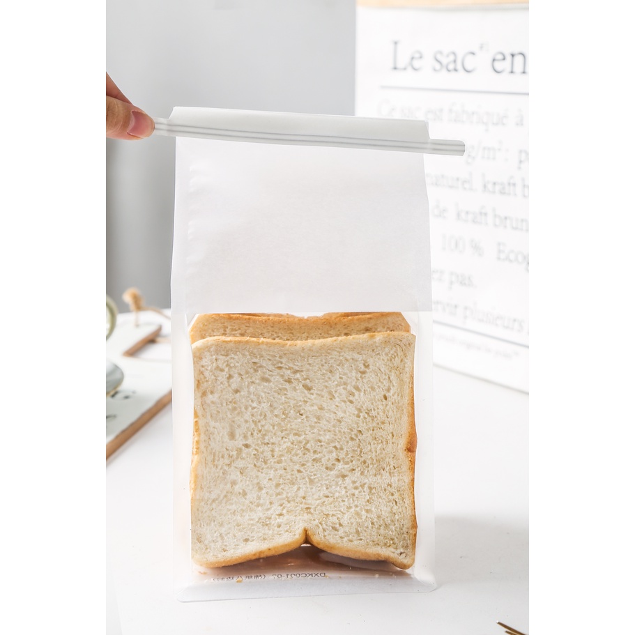 Sỉ 50 chiếc túi bánh mì có khóa zip đựng bánh mì hoa cúc Sandwich Sừng bò Biscuits Cookie Hàng cao cấp loại 1