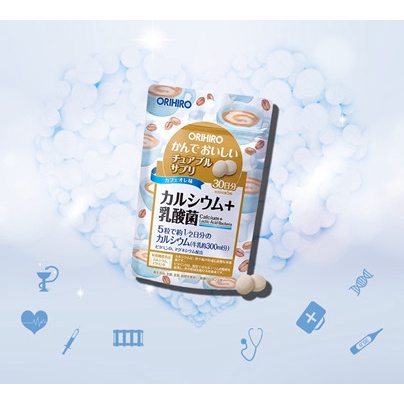 Viên Nhai Bổ Sung Canxi Và Lợi Khuẩn Orihiro Dạng Túi 150 Viên