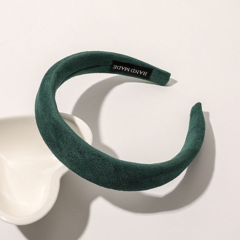 Băng Đô Cài Tóc Bản Rộng Màu Trơn Phong Cách Cổ Điển Thời Trang Cho Nữ