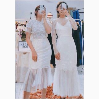 Đầm body đuôi cá trắng xinh