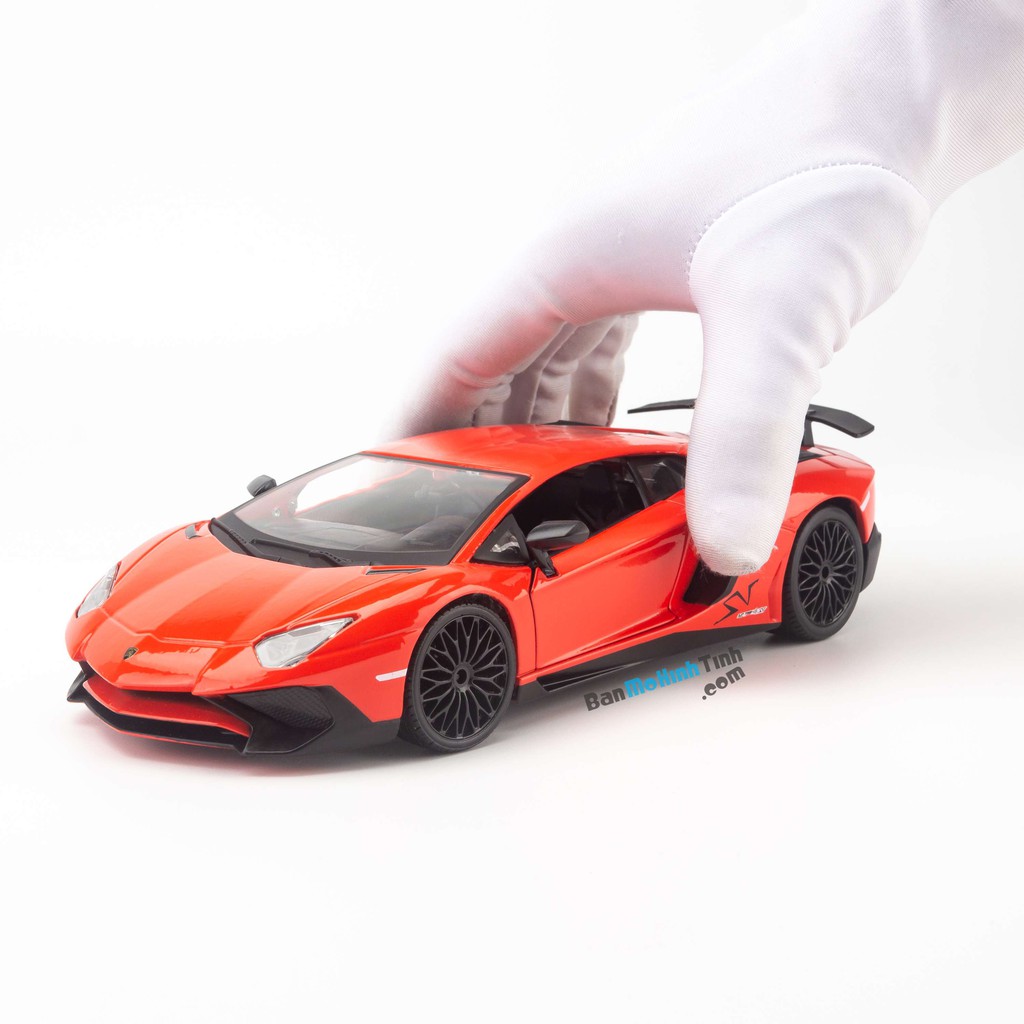 MÔ HÌNH LAMBORGHINI AVENTADOR LP750-4 SV RED 1:24 BBURAGO - MH18-21079