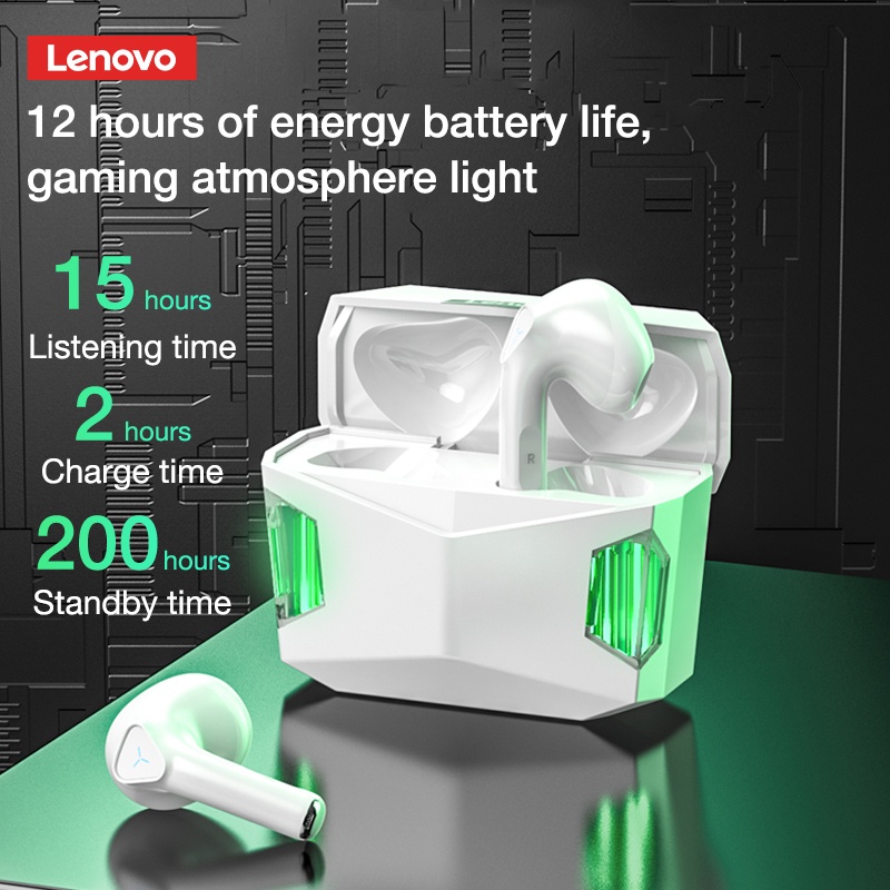 [Mã ELBMO2 giảm 12% đơn 500K] Tai nghe chơi game bluetooth không dây Lenovo GM5 TWS 45MS có mic chất lượng cao