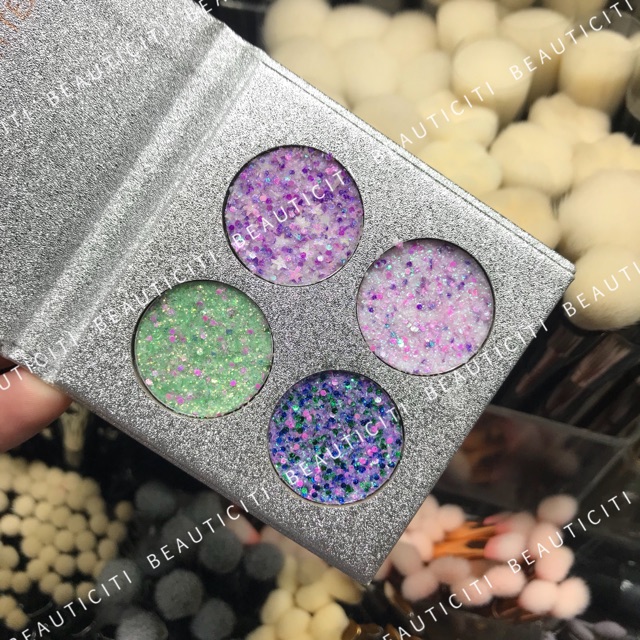 BẢNG NHŨ MẮT KIM TUYẾN BEAUTY GLAZED 4 Ô PRESSED GLITTER | BigBuy360 - bigbuy360.vn